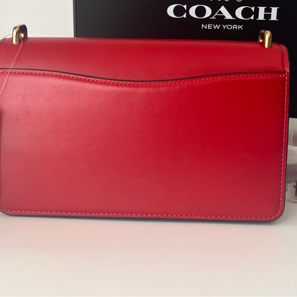 Coach Bandit Shoulder Bag 24 In Red Gold Hardware LARGE - Picture 3 of 14